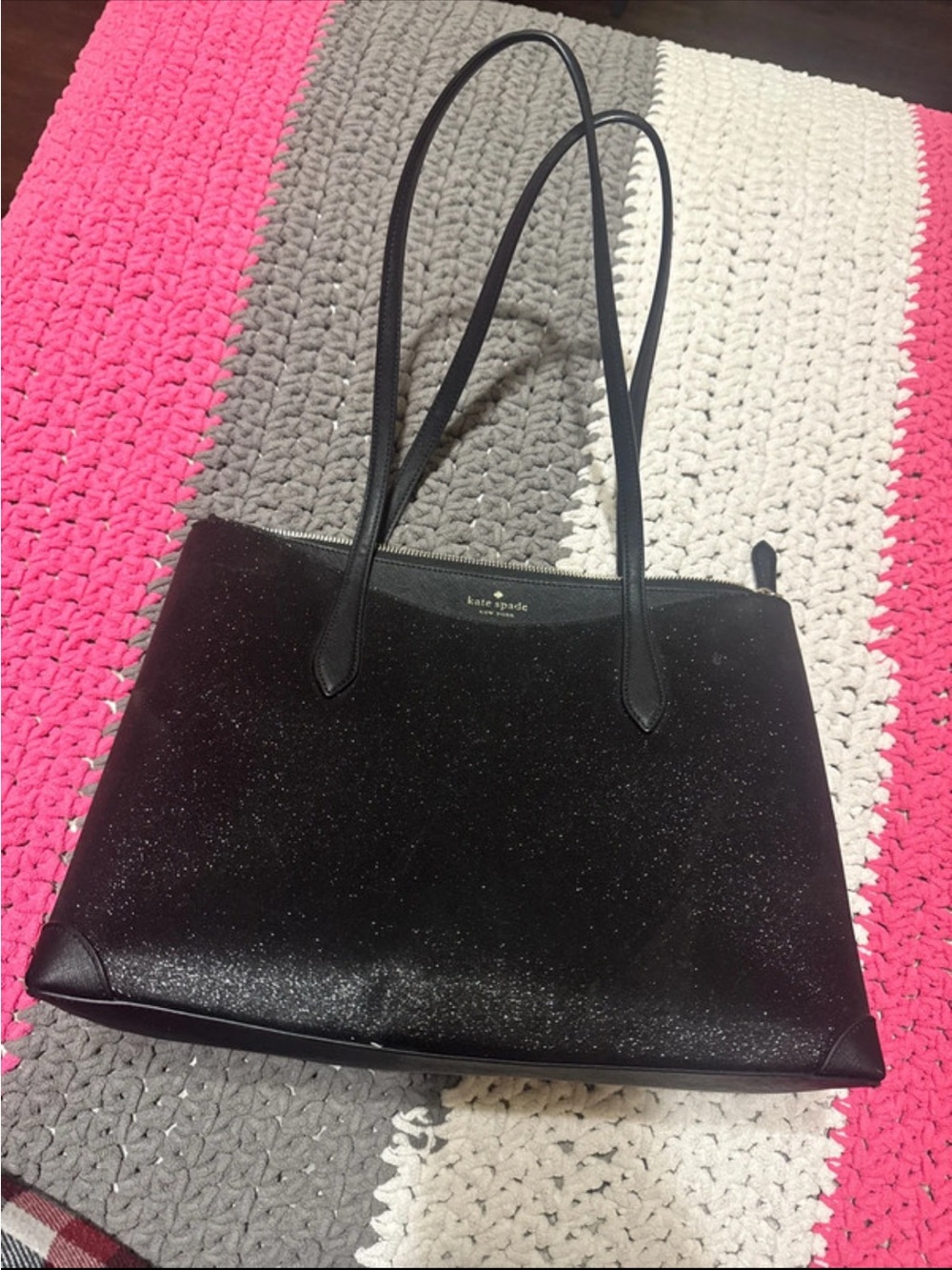 kate spade Black Sparkley Tote